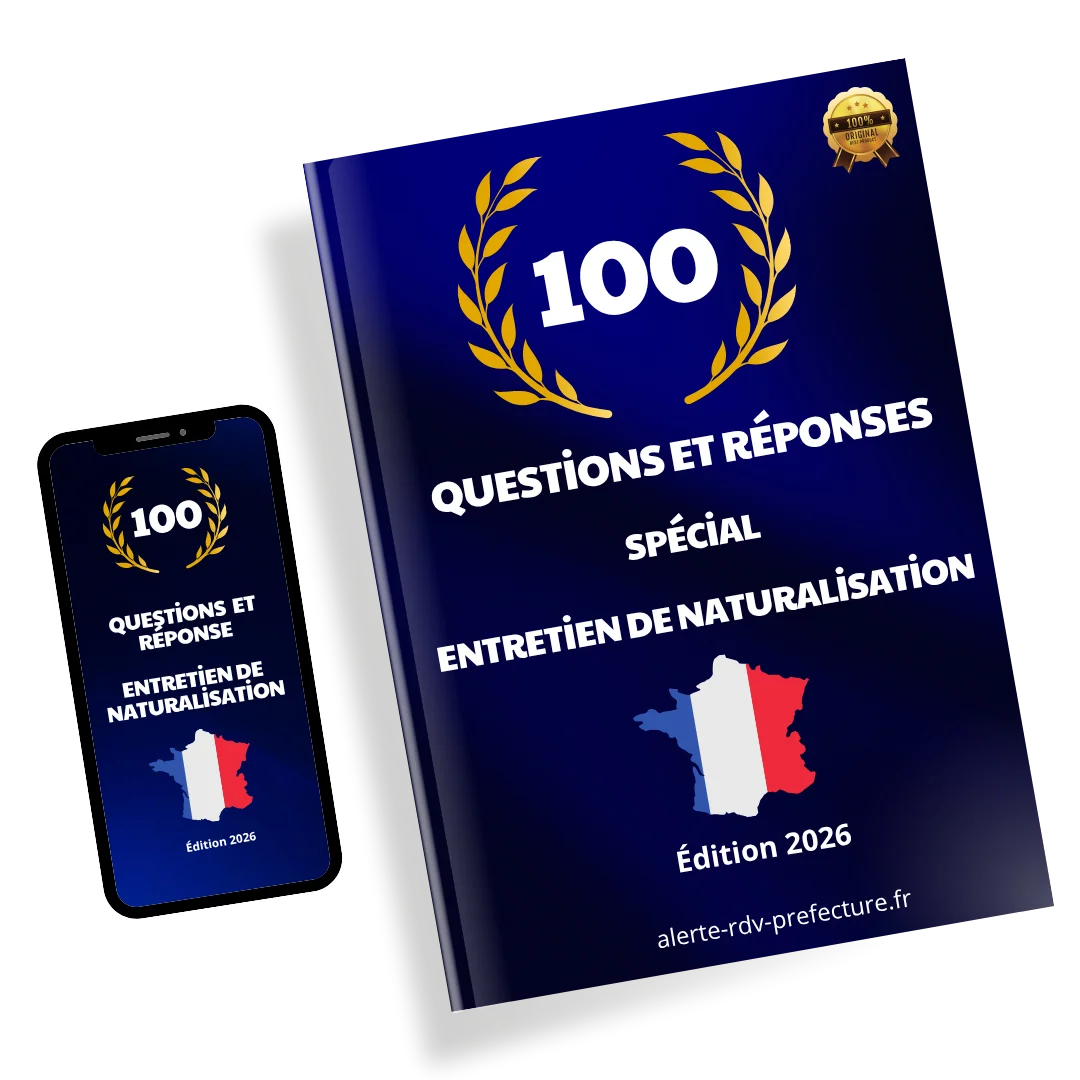 PDF gratuit 100 questions/réponses entretien de naturalisation 2026